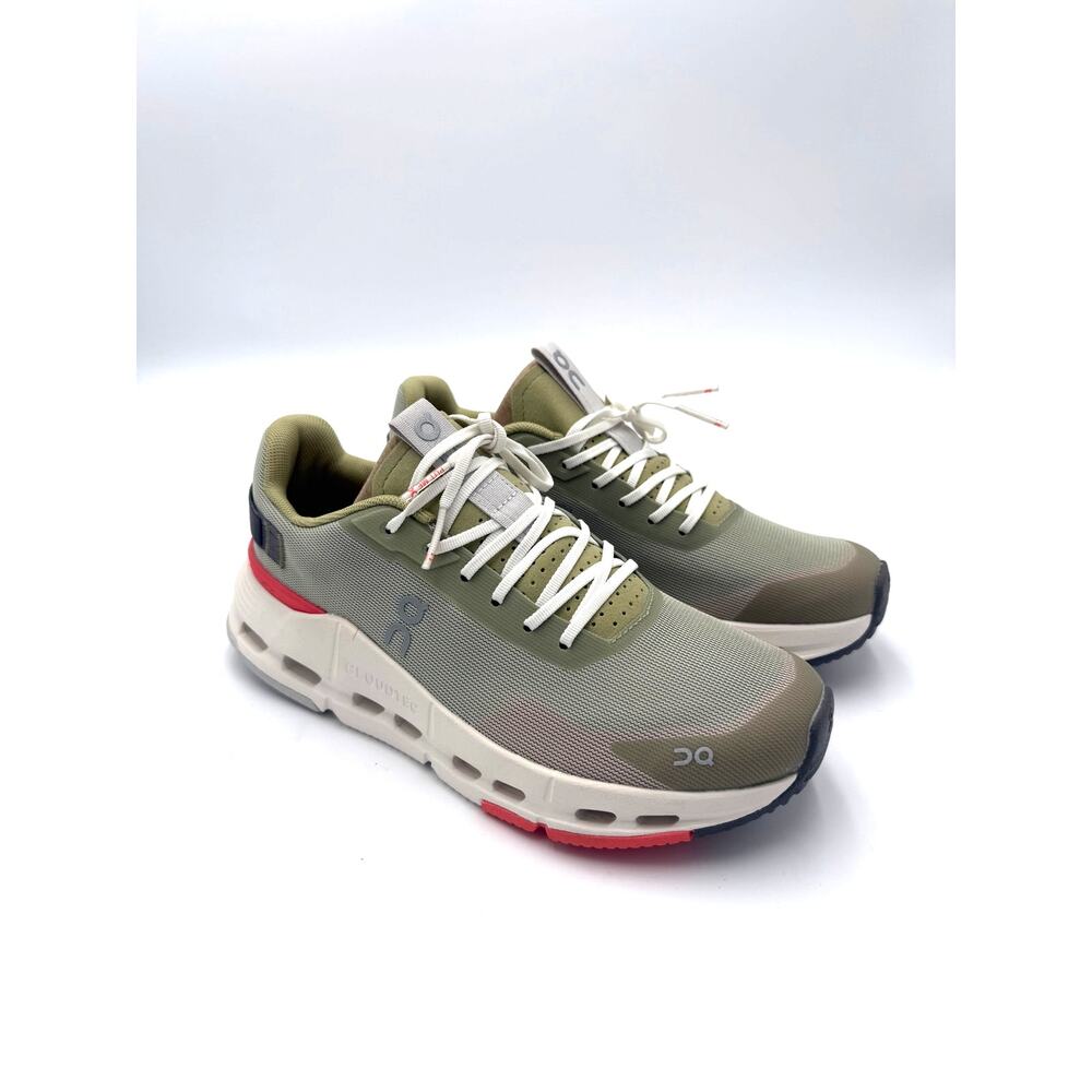 On Women's Cloudnova Form 2 Running Shoes - Chalk/Salmon - Women's 7.5